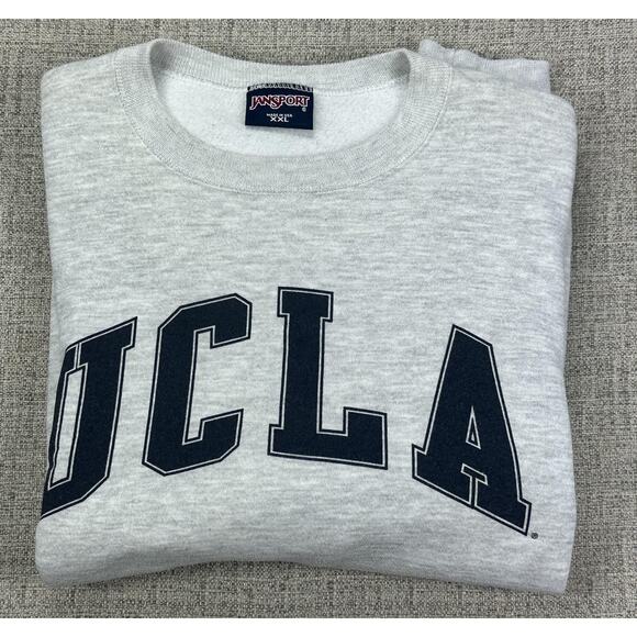 Vintage UCLA Bruins Sweatshirt Sz 2XL Gray NCAA Crewneck Pullover JanSport USA - Picture 11 of 11